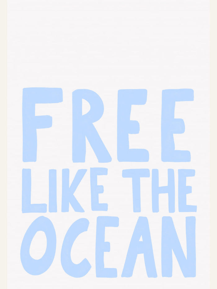 Free like the ocean Poster – Poster und Kunstdruck