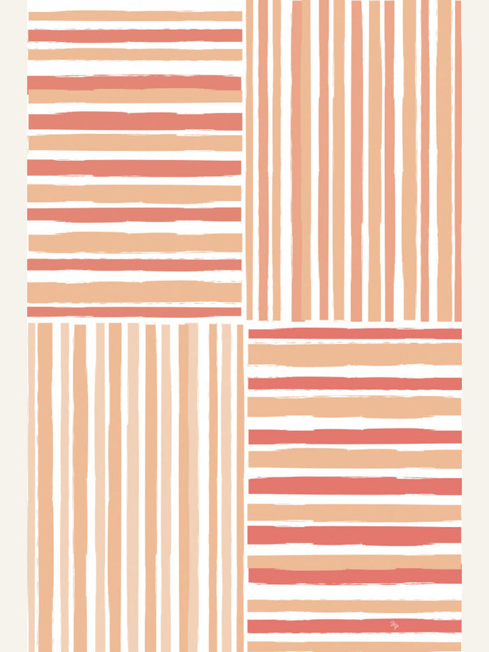 Peach Stripes Poster – Poster und Kunstdruck