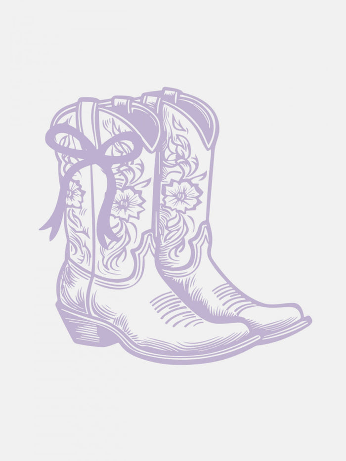 Purple Cowgirl Boots with Bow Poster – Poster und Kunstdruck
