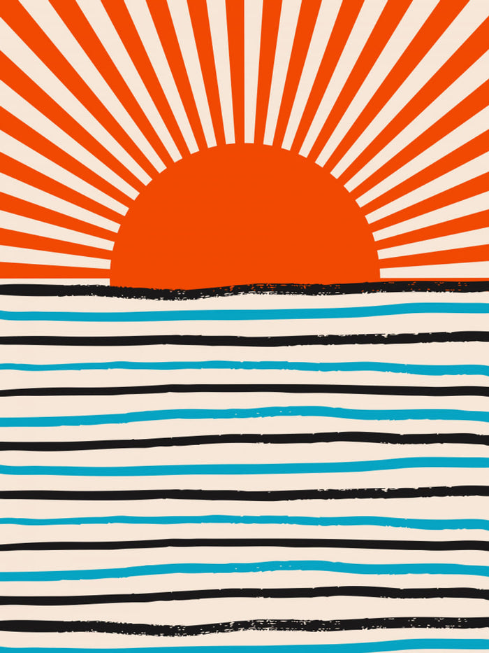 Póster Red Sun and Sea – póster e impresión artística