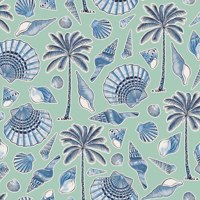 Affiche Sea Shells and Palmtrees Mint – affiche et impression d’art