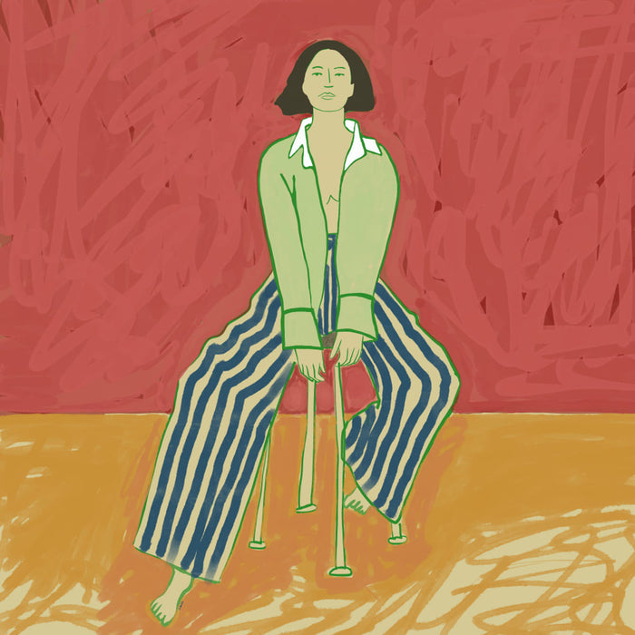 Woman on stool Poster – Poster und Kunstdruck