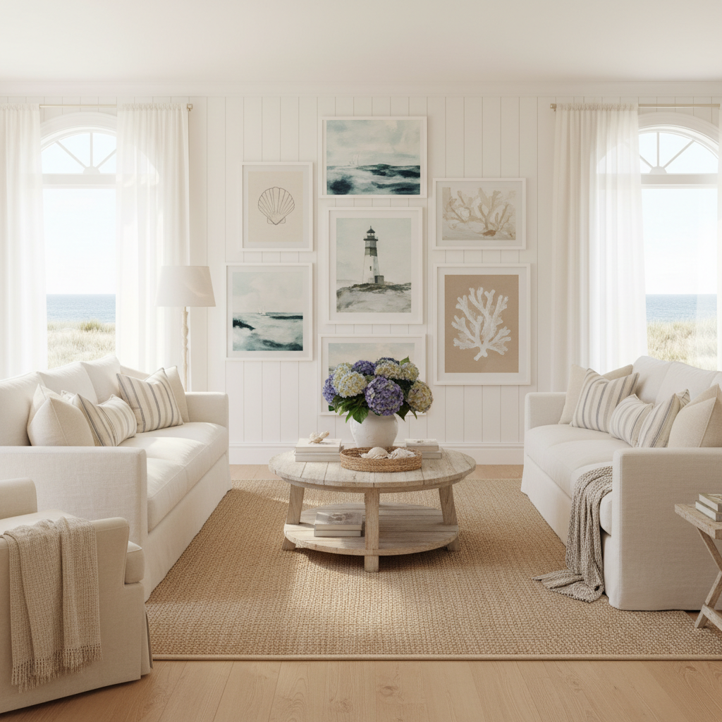 Coastal Grandmother Style: Mastering the Hamptons Look with Posterlefi Art