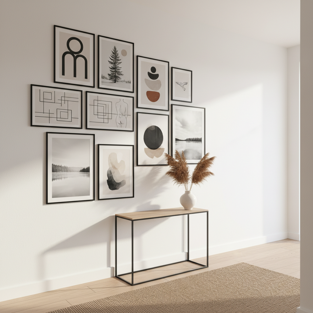 Hallway Decor: Making an Entrance with Scandinavian Wall Art