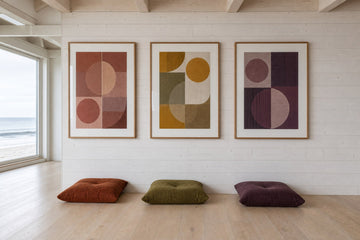 Nordic editorial seasonally styled Nordic living space featuring framed wall art and restrained seasonal details that directly express the article theme