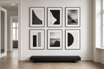 Nordic editorial editorial Nordic living room featuring framed art and restrained furnishings built around the exact colour theme in the title