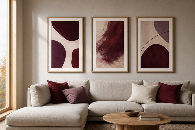 Nordic editorial seasonally styled Nordic living space featuring framed wall art and restrained seasonal details that directly express the article theme