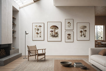 Nordic editorial seasonally styled Nordic living space featuring framed wall art and restrained seasonal details that directly express the article theme