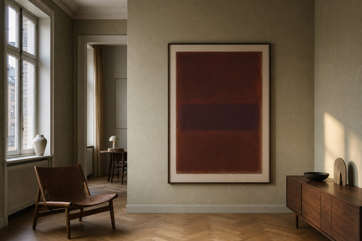 Der Rothko-Look: Große Farbfelder, tiefe Ruhe mit einem Rothko Poster