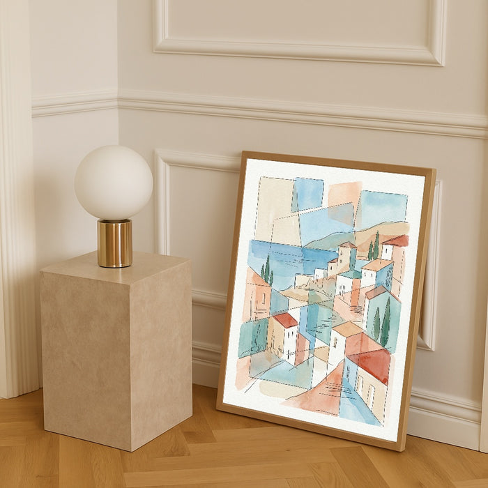 Fragmented Mediterranean View – plakat og kunsttryk