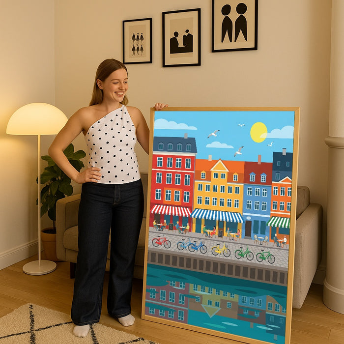 Vibrant Harbor Scene – poster e stampa artistica