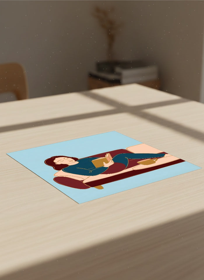 Quiet Contemplation Blue – affiche et impression d’art