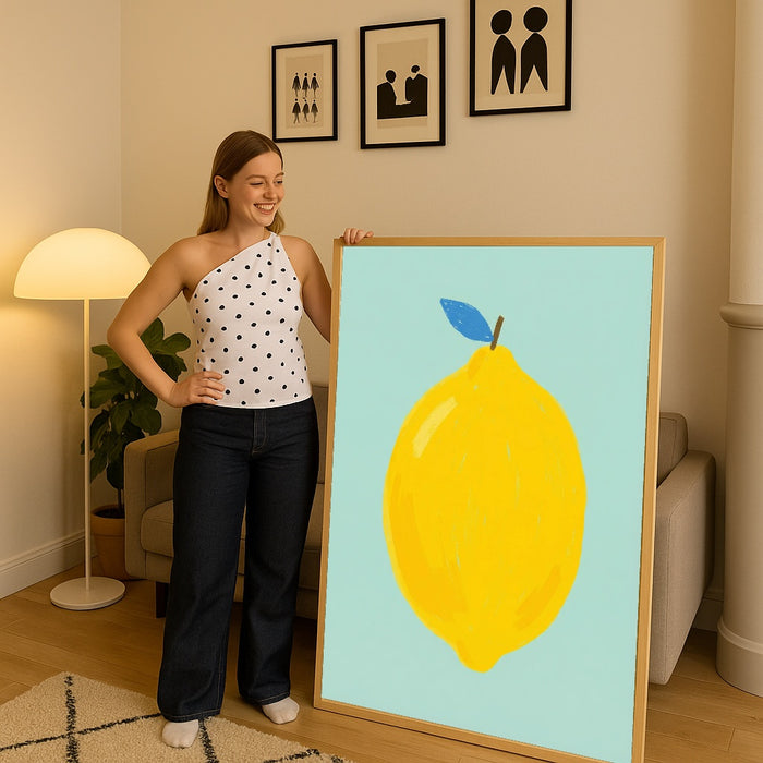 Bold Green Pear – poster and art print