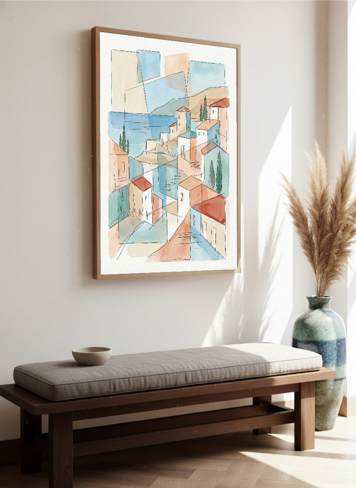 Fragmented Mediterranean View – plakat og kunsttryk