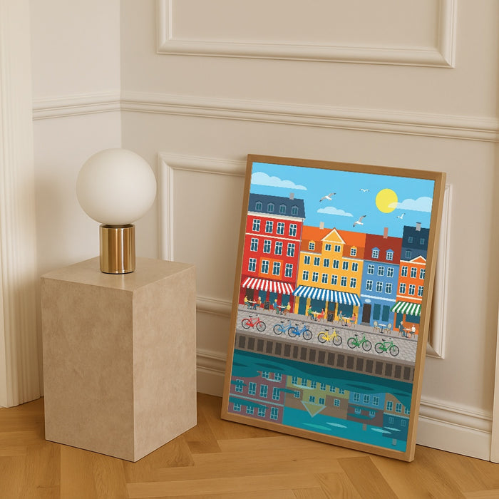Vibrant Harbor Scene – poster e stampa artistica