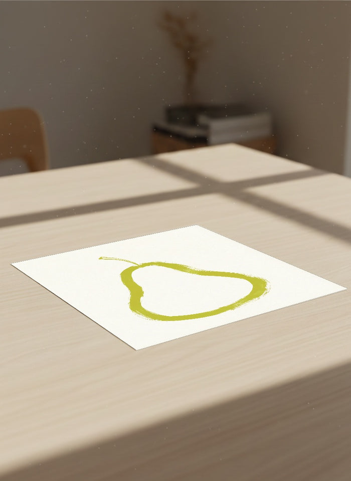 Brushstroke Apple Slice – poster and art print