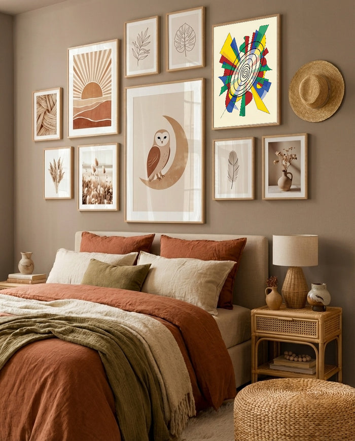 Dynamic Intersections Beige – poster and art print