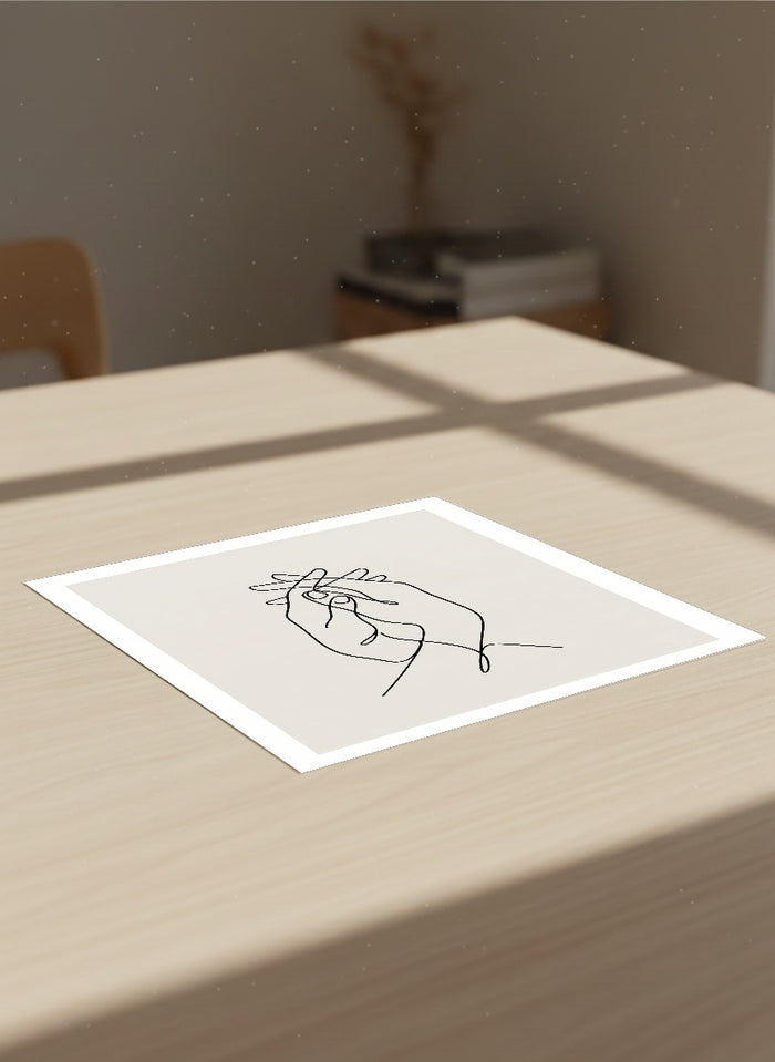 Minimalist Embrace – plakat og kunsttryk