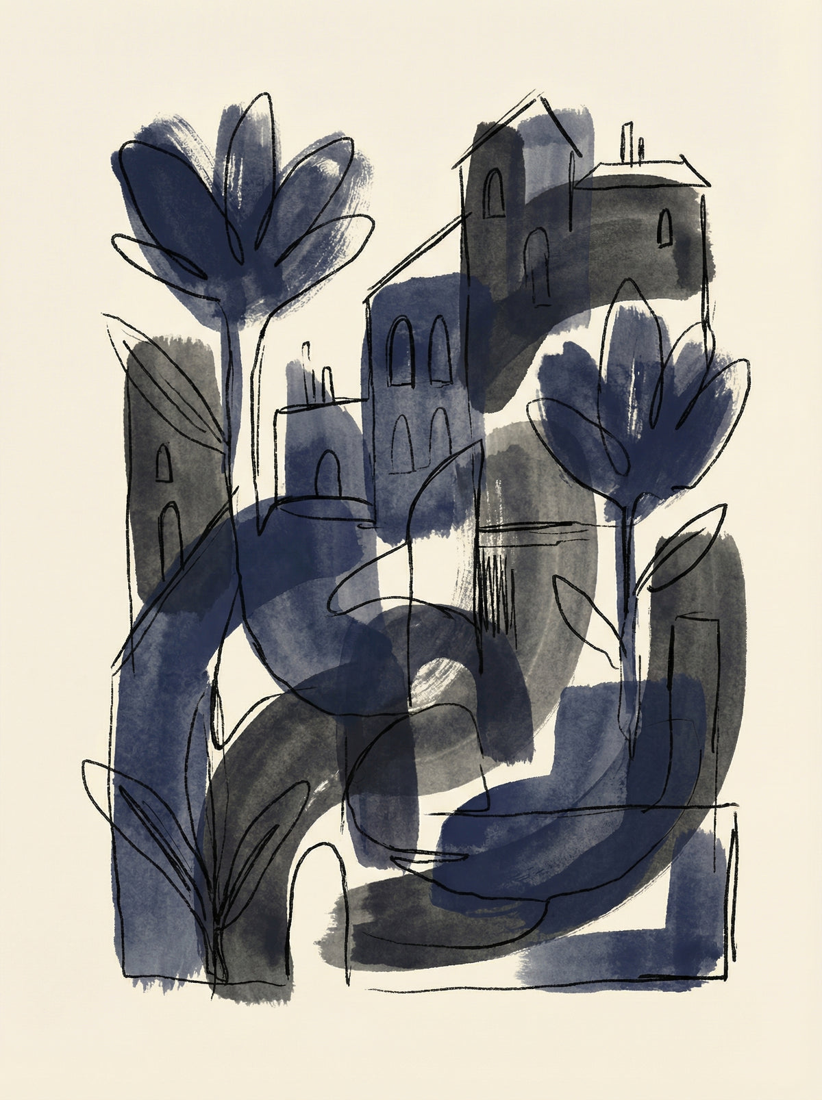 Poster in black frame