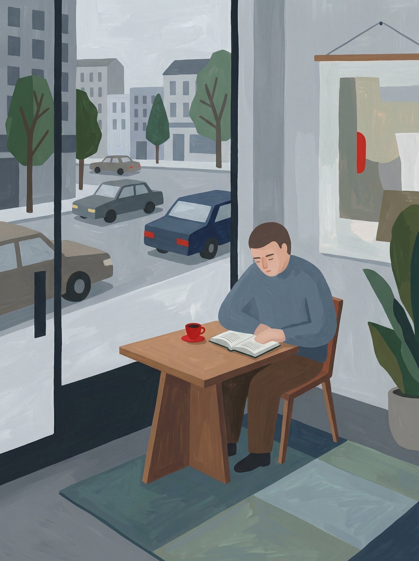 Poster in black frame