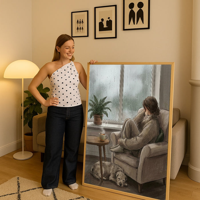 Quiet Repose Beige – plakat og kunsttryk