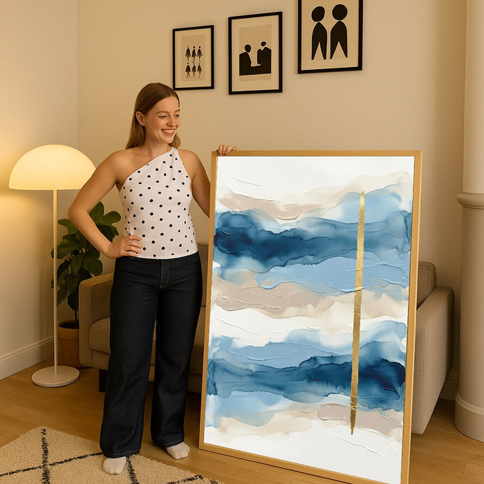 Blue Horizon Blocks – póster e impresión artística