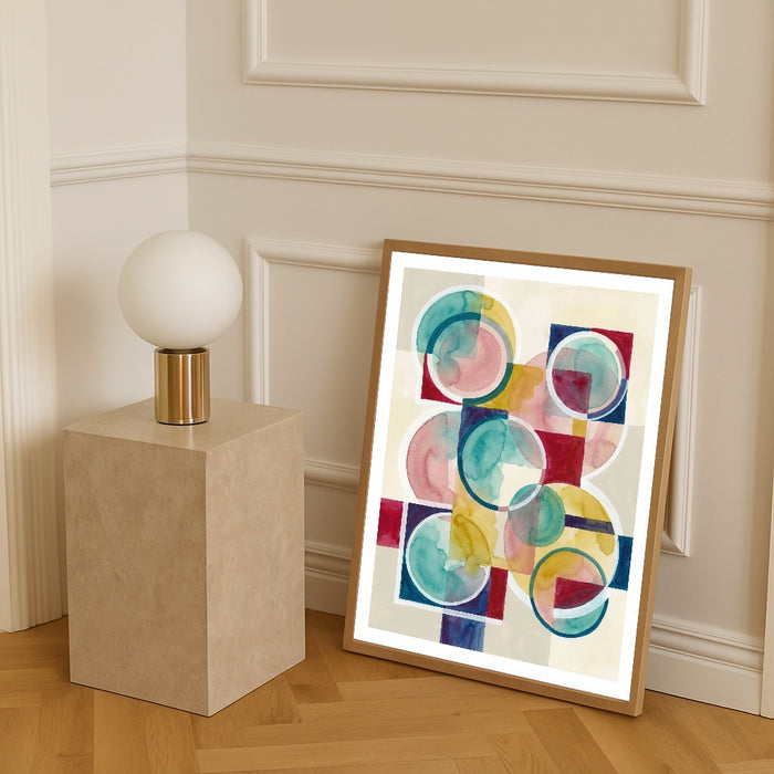 Geometric Harmony Beige – poster and art print