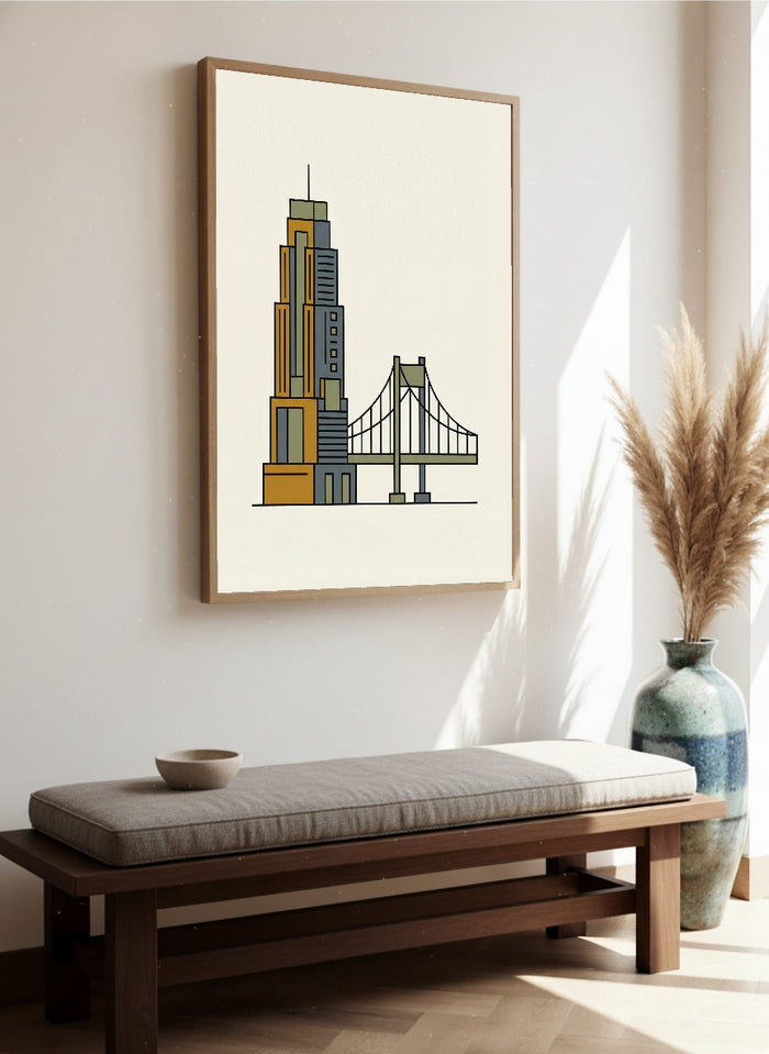 Geometric Bicycle – poster and art print