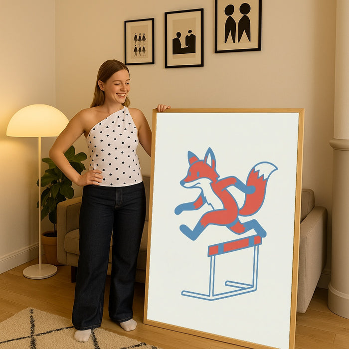 Skater Cat Brave – poster and art print