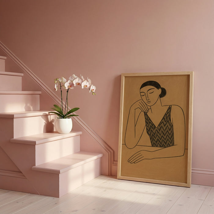 Abstract Contemplation 2 – poster in Nordic style interior