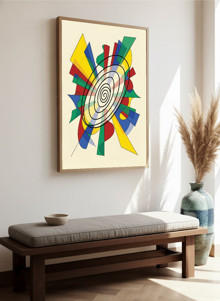 Dynamic Intersections Beige – poster and art print