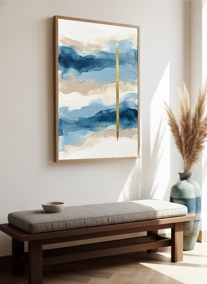 Blue Horizon Blocks – póster e impresión artística