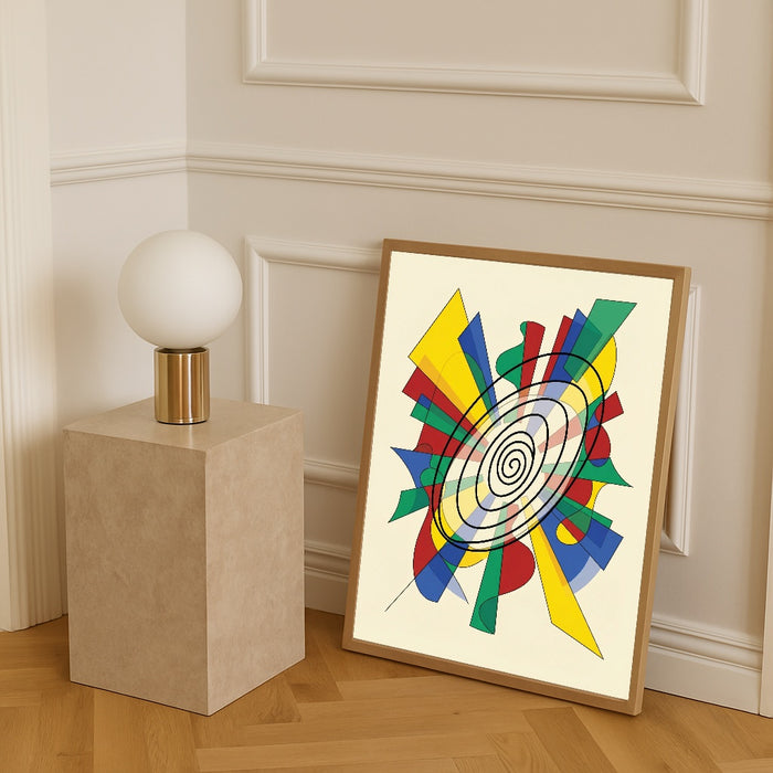 Dynamic Intersections Beige – poster and art print