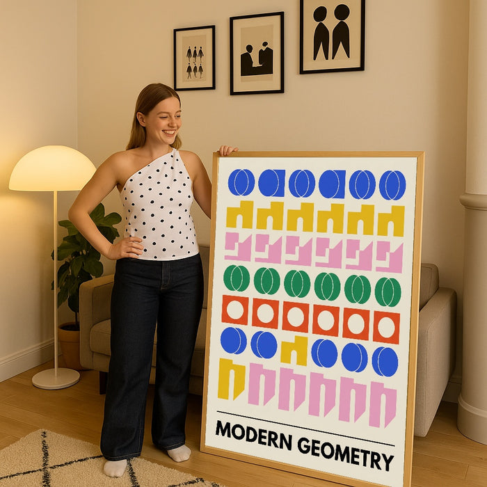 Bauhaus Blooms Grid – plakat og kunsttryk