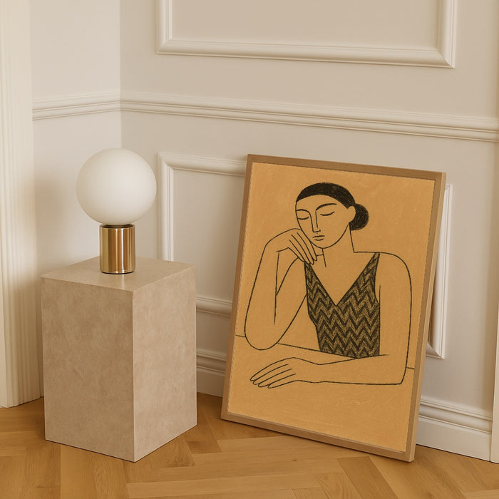 Abstract Contemplation 2 – poster mockup in interior