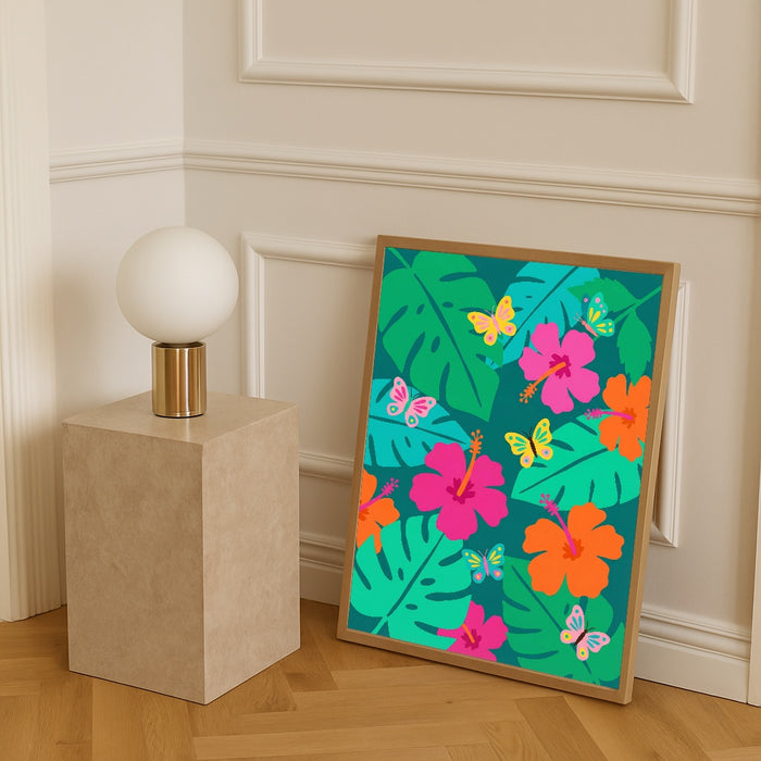 Joyful Blossom Flight – poster en kunstdruk