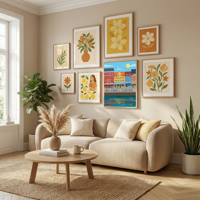 Vibrant Harbor Scene – poster e stampa artistica