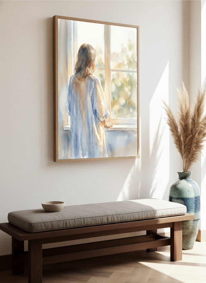 Seated Stripes – poster and art print