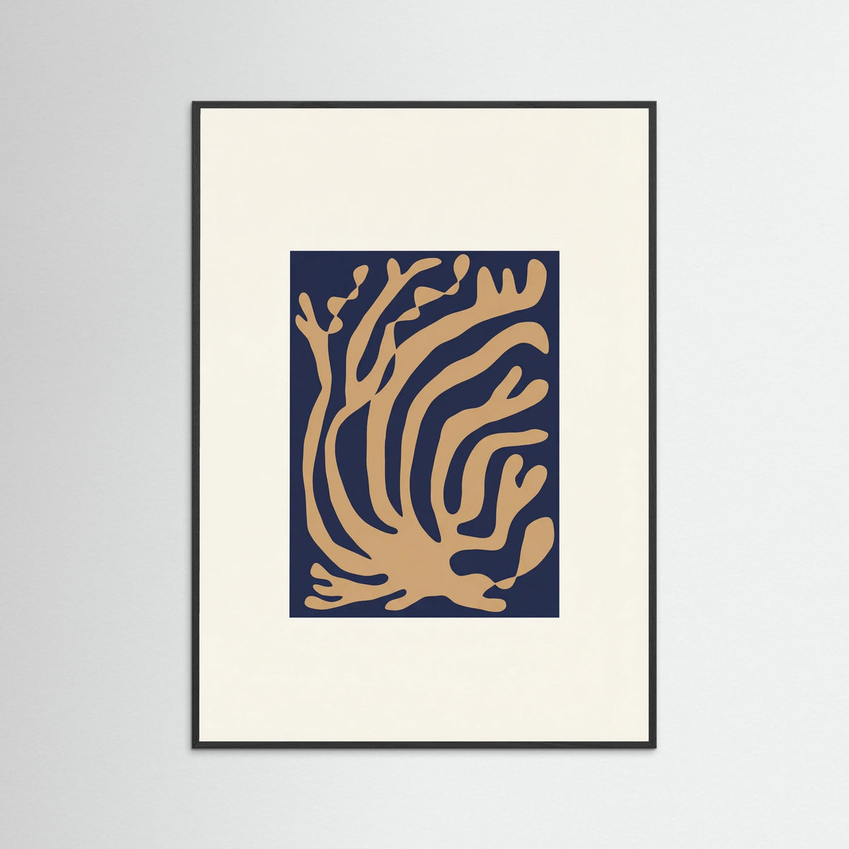 Black Wood Abstract Anemone