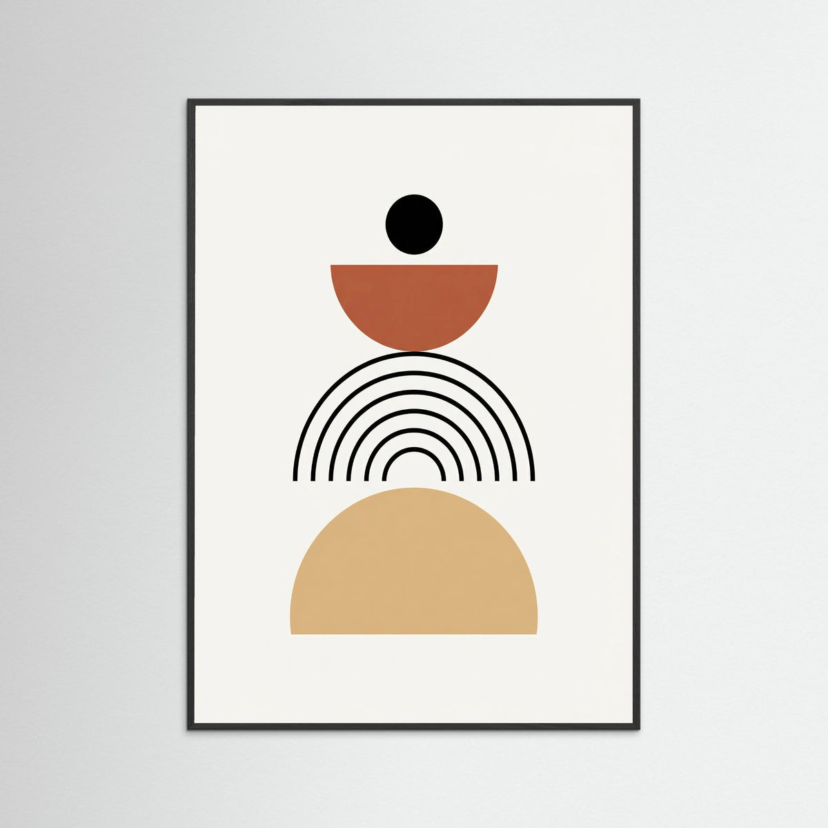 Black Wood Abstract Arches