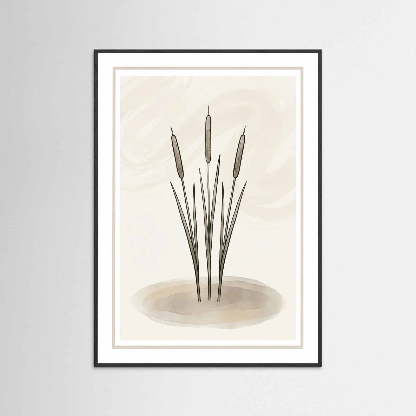 Black Wood Abstract Baobab