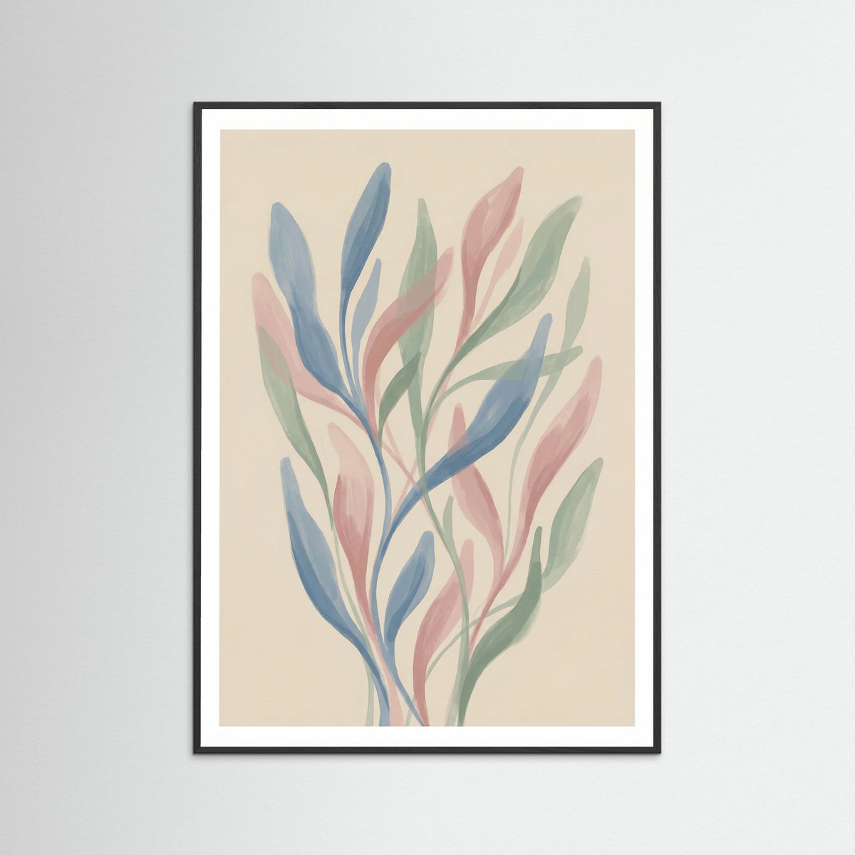 Black Wood Abstract Botanicals