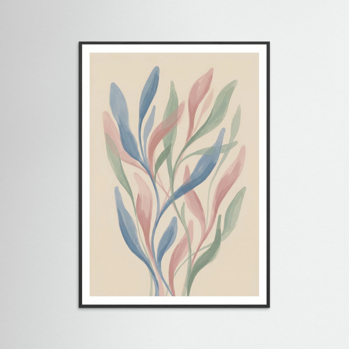 Black Wood Abstract Botanicals