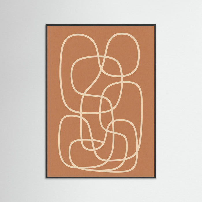 Black Wood Abstract Contours