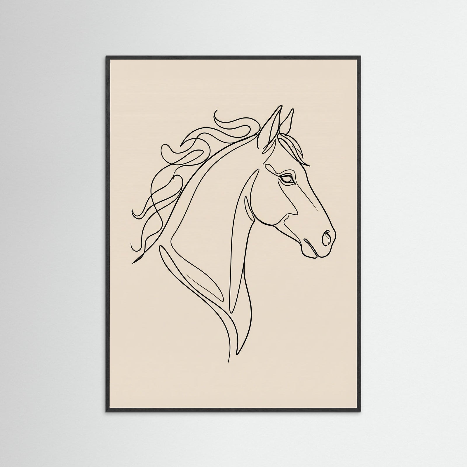 Black Wood Abstract Curly Portrait