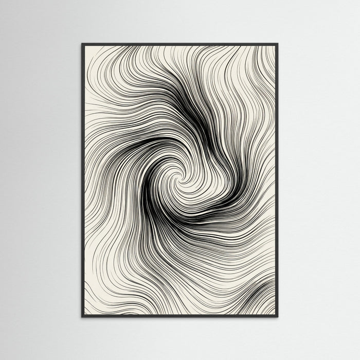 Black Wood Abstract Currents