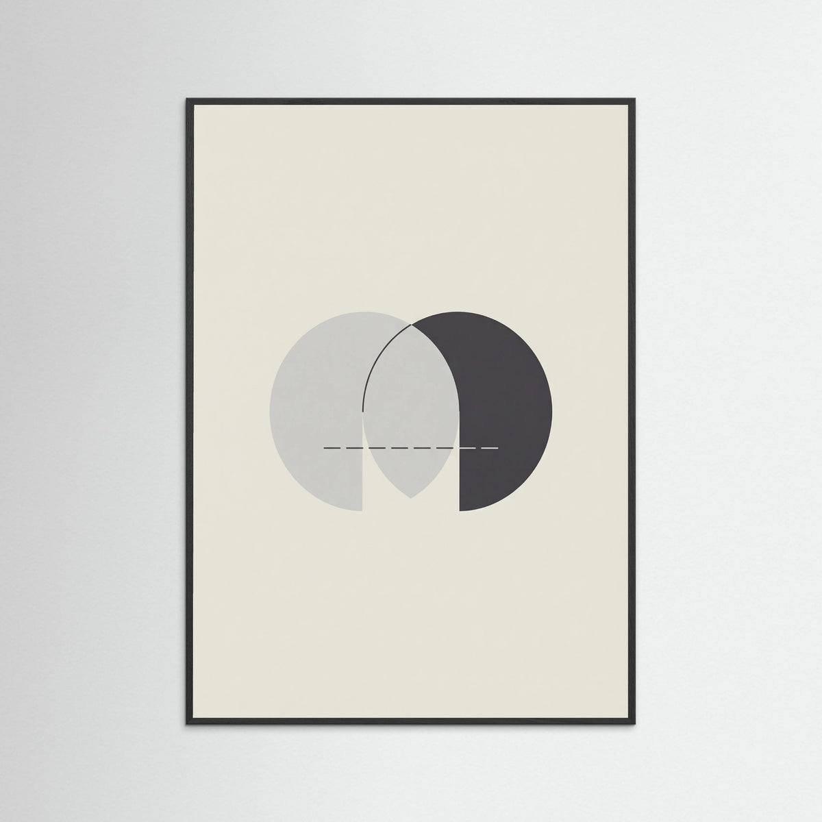 Black Wood Abstract Dual Forms