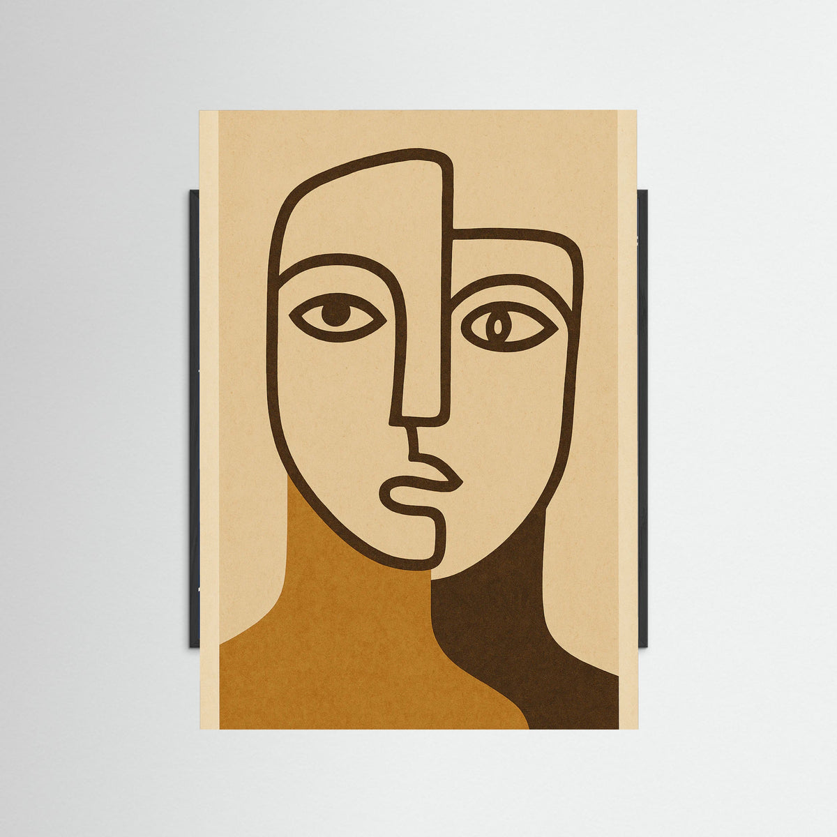 Black Wood Abstract Face