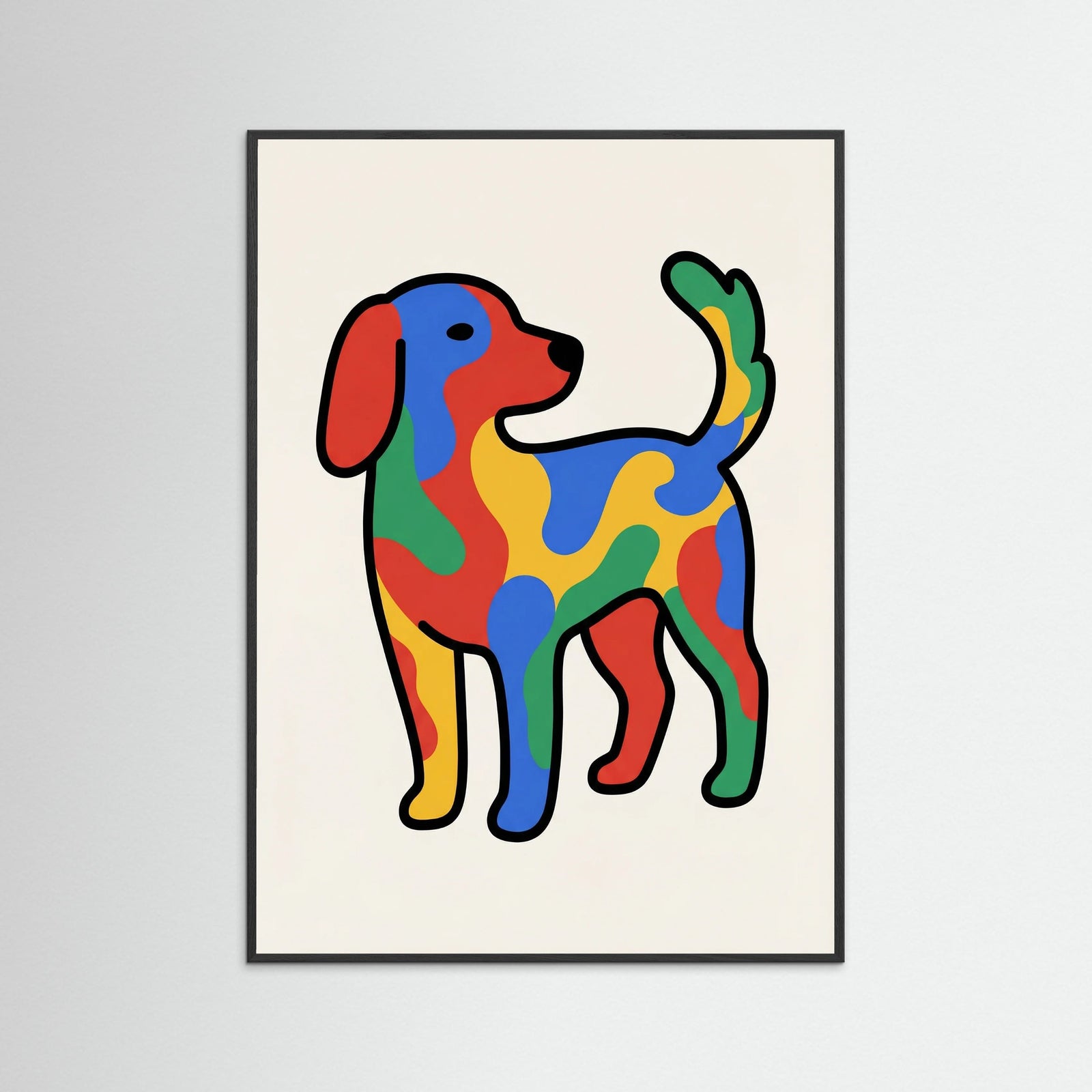 Black Wood Abstract Feline Form