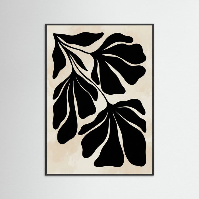 Black Wood Abstract Flora